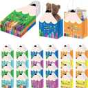 24 PCS Happy First Day of School Gift Bags, Colorful Welcome Back to School Decorations Pencil Goody Bags with Handles, Rainbow Paper Favors Bag for Students Teacher Staff Party Supplies Bulk