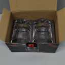 JBHO Hand Blown Crystal Double Old Fashioned Cocktail, Solid Whiskey Glasses, Rocks Glasses, Lowball Glasses - 12 Ounce - set of 2 - Perfect Size for Oversized Ice Cubes