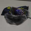 COOLOO Ski Goggles, 2 Pack Snow Goggles Snowboard Goggles for Men Women Kids - UV Protection Foam Anti-Scratch Dustproof (One Size, 01.multicolor/Gray)