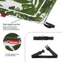 Pcinfuns Outdoor Chair Cushion 22 x 22 Inch Seat Cushions for Patio Furniture Garden Sofa Couch Chair Pads with Adjustable Straps Set of 2, Green Leaves