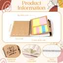 12Set Employee Appreciation Gifts Bulk, Thank You Gift Inspirational Notebook Makeup Bag for Team Volunteer Nurse Coworker Teacher, Cosmetic Bag Notepad with Bamboo Pen Gifts Box (12, Teacher)