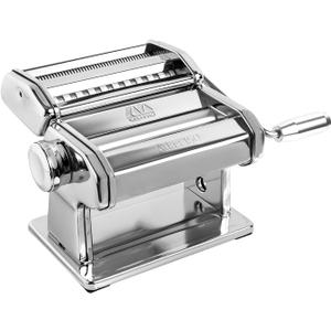 Marcato Made in Italy Atlas 150 Design Manual Pasta Maker Machine, Chrome Steel. Makes Lasagna, Fettuccine & Tagliolini