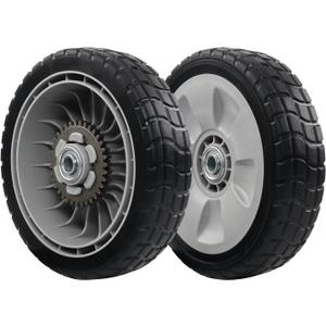 CheeMuii HRR216 Lawn Mower Drive Wheels Kit 2 Pcs Rear Wheels 42710-VE2-M02ZE Replace for Honda HRR216 HRS216 HRT216 Walk-behind Lawn Mower (8 Inch-back Wheels-2pcs)