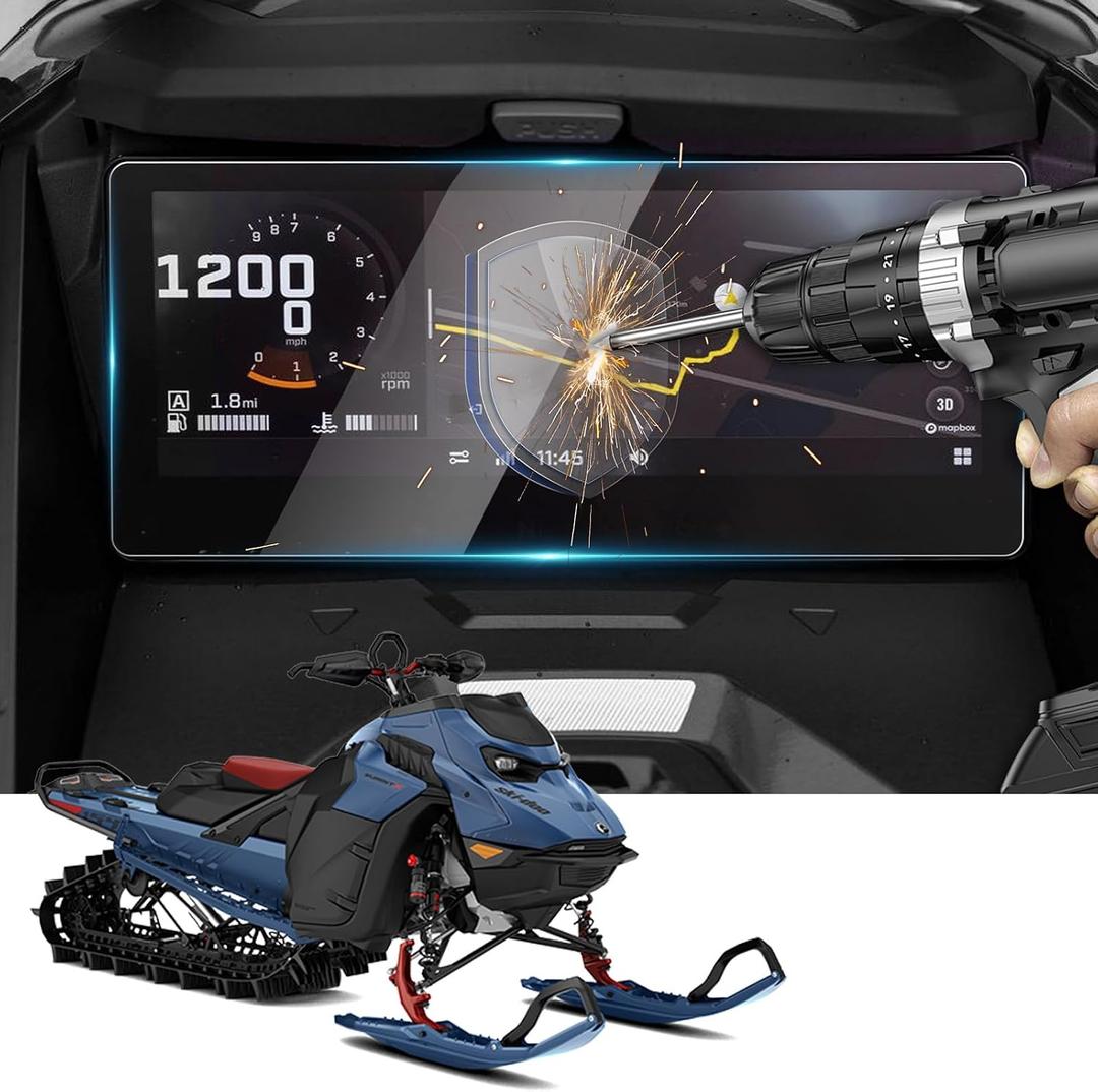 (2Pack) Compatible with Ski-Doo 2023 2024 2025 2026 Screen Protector for Skidoo 10.25 Screen Protector, Touchscreen Cover Screen Saver for Ski Doo Snowmobile Accessories Tempered Glass Protective Film