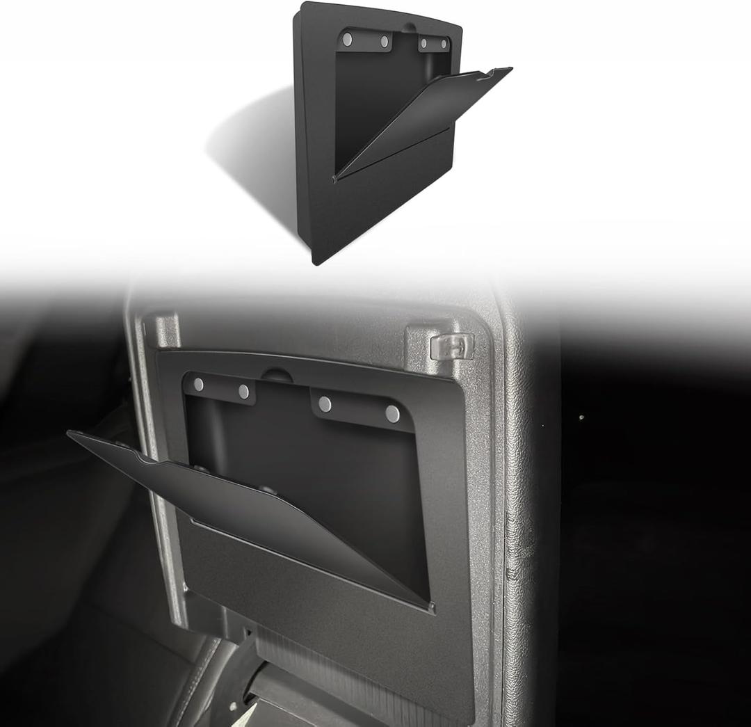 BestEvMod Upgrade Center Console Hidden Storage Box Compatible with Chevrolet Silverado EV/GMC Sierra EV Accessories 2025 2024 Magnet ABS Armrest Secret Organizer Box Insert Tray with Stronger Tape
