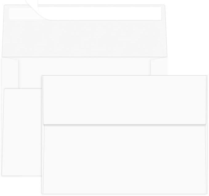 50 Pcs 4x6 White Envelopes For Invitation, A6 envelope 4.75 x 6.5 inch, 4X6 Envelopes for A6 cards,Self Seal envelopes for weddings, greeting cards,baby shower,photos,birthday (White)