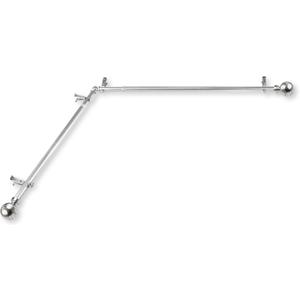 Rod Desyne Arman Corner Single Curtain Rod Set, 28-48 inch (Satin Nickel)