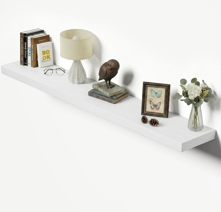 Single Floating Shelves 48x10” Set of 1, White