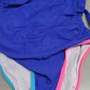 popvil Women's One Piece 2025 Tummy Control Swimsuits Neon Color Block Swimwear Deep V Neck Slimming Bathing Suit L