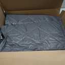 Upgraded Magnetic Thermal Insulated Door Curtain with Perspective Window, Weatherproof Oxford Cloth Filled with Cotton, Fit for Door Size 36" x 80", Doorway Curtains Size 39" x 82" Grey (Grey and Clear)