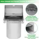 8 inch Wall Vent Ccover,Exhaust Vent Hooded Wall Vent with Screen and Damper,Outdoor Wall Exhaust Vent Cap Exterior Air Vent Cover for Kitchen Range Hood HVAC Duct Dryer Ventilation,Stainless Steel