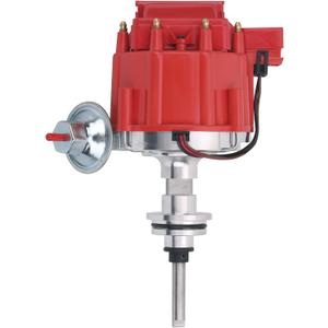 HEI Ignition Distributor 65k Volt Coil 7500 RPM Compatible with Mopar, Chrysler Dodge Plymouth V8 Engines 273 318 340 360 Small Block One-Wire Installation Red Cap Replacement PC6006, JM6513