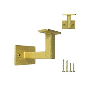 Handrail Brackets Wall Mounted Heavy Duty Stair Railing Support, Fixed Angle Handrail Holder with Screws, Antique Gold Finish, 3 Pack | HOWTOOL