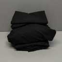 set king size 3 pcs 2 pillowcases flat sheet and fitted sheet black