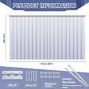 Juexica 96 x 118 Inch Plastic Strip Door Curtain Kit 0.08'' Walk in Cooler Curtains PVC Freezer Door Curtain Smooth Waterproof Insulation Hurricane Shutters Gate for Warehouse Garage Industry (Clear)