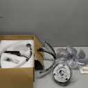 Ceiling Fans with Lights and Remote, Crystal-Edged Modern Flush Mount LED Fan Light, 6 Wind Speeds Low Profile Fandelier Ceiling Fan with Light for Bedroom, 3000-6500K Dimmable (19.7" Black)