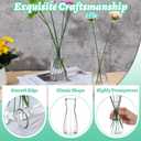 12 Pieces Glass Bud Vases for Centerpieces Clear Bulk Small Flowers Vases, Modern Minimalist Cute Decorative Table Centerpieces for Decor Wedding Birthday Party Home Living Room