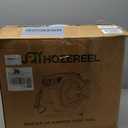 110 FT Retractable Garden Hose Reel by HOZEREEL, Outdoor Garden Hose Reels 1/ 2" - Automatic Self Retract Wall Mount Hose Reel Enclosed Storage, Any Length Lock, 10 Pattern Nozzle-Grey