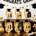 6 Sets Plastic Graduation Jar Centerpieces Graduation Table Decoration with LED Lights Class of 2026 Gift, Fillable Light Bulb Candy Containers for College High School Congrats Grad Party Decoration