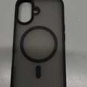 Miracase Magnetic for iPhone 16 Case [with 2X Screen Protectors] [Compatible with MagSafe] Slim Thin Phone Case Military-Grade Protected for iPhone 16 Cover Bumper, Black