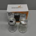 Salt and Pepper Shakers Set with Adjustable Pour Holes - Stainless Steel Spice Dispenser - Perfect for Pink Himalayan, Table Salt, Black and White Pepper