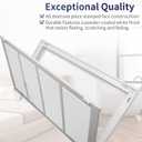 Howeall 24"W x 12"H [Duct Opening Size] Steel Return Air Filter Grille - Removable Face/Door for 1 inch Filters -HVAC Vent Cover Grill - White [Outer Dimensions: 26 5/8"W X 14 5/8"H]