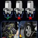 m14x1.5 Lug Nuts Set of 20 Compatible with Sequoia Landcruiser Tundra Lexus LX 1.85 Inch 7/8 22mm Hex Mag Washer Chrome Wheels Lug Nuts
