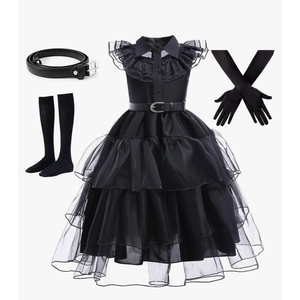 BanKids Blace Dance Dress Costume Kids Girls Cosplay Halloween Party Outfit ( Size 11-12 years, 140)