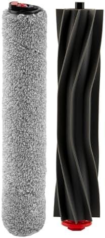 (2 Pack) Omni S1 Pro Replacement Roller Brushes Compatible with Eufy Omni S1 Pro Robot Vacuum Cleaner, 1 Rubber Roller Brush, 1 Roller Mop, Main Brushes Accessories Kit