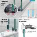 Sliding Shower Door Bottom Seal, 2 PCS 3/8" x 36" Sliding Shower Door Sweep for 3/8Inch Glass, Frameless Glass Door Seal Strip Stop Shower Leaks and Create a Water Barrier