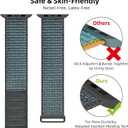 Sport Loop Nylon Band Compatible with Apple Watch Series 11/10/9/8/7/6/5/4 SE 3/2/1 42mm 41mm 40mm 38mm, Adjustable Comfortable Braided Fabric Rugged Strap for iWatch Women Men, Storm Gray