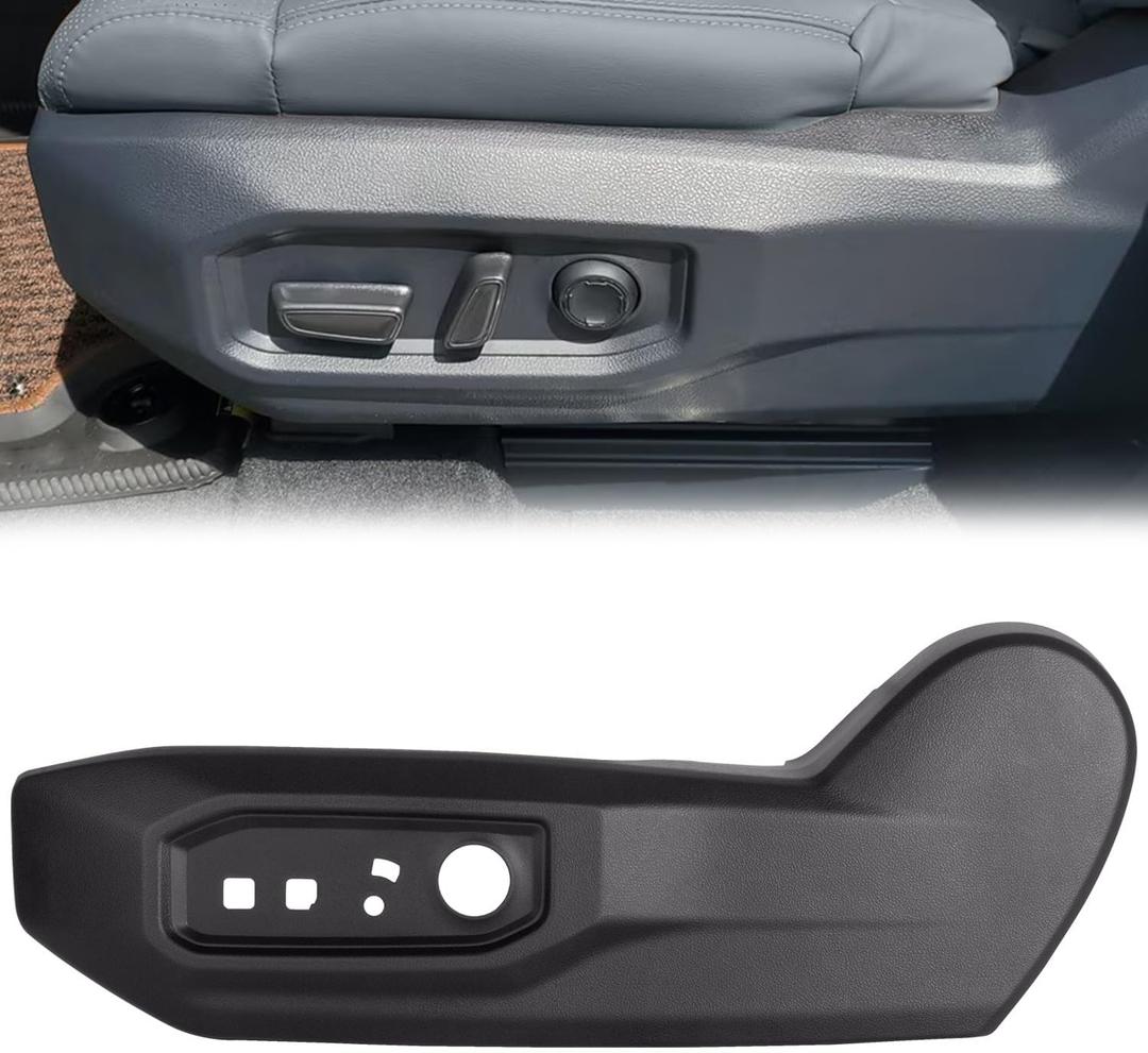 Driver Seat Track Cover Panel Compatible with 2022-2026 Toyota Tundra Sequoia Without Lumbar Support Left Seat Recline Side Cushion Shield Trim Replaces 71812-0C241-C0 71812-0C242-C0