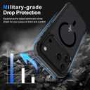 Magnetic for iPhone 17 Pro Max Case, Compatible with Magsafe, Bumper Protective Cover, Slim Shockproof Anti-Scratch Translucent Matte Men Women Phone Case for iPhone 17 Pro Max 6.9", Black