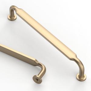 Asidrama 10 Pack 6.3 Inch(160mm) Brushed Brass Kitchen Cabinet Handles, Cabinet Pulls Kitchen Cabinet Hardware for Cupboard Drawer Pulls