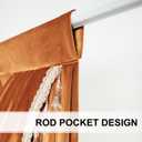 VOGOL Bright Orange Swag Valances for Farmhouse, Soft Touch Thick Fabric Waterfall Valance for Nursery, Privacy Swags Curtains for Living Dining Room, 110 Inches Wide, 1 Panel