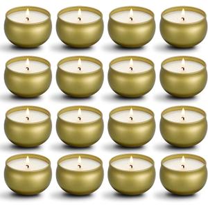 Qinxiang Scented Candles Gifts Set,16 Pack Natural Soy Wax Travel Tin Jar Candles for 2.5 OZ Aromatherapy Candles for Family Gatherings, Festive Candles