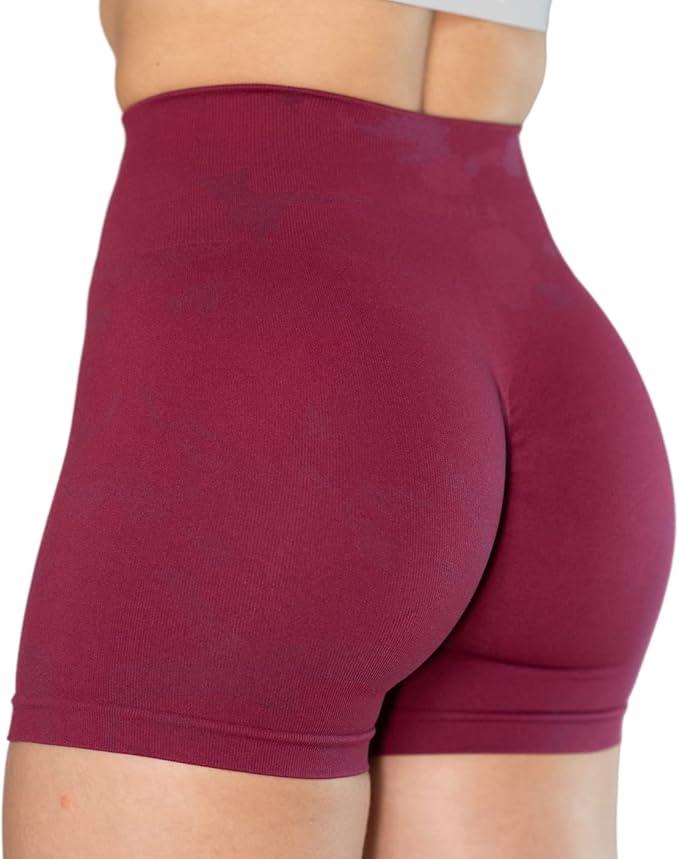 Woman Gym Shorts, Size Small, Push Up Shorts, Burgundy