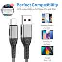 Durcord 16ft Fast Charging USB Type C Charging Cord Cable, Type C Charger Braided USB Cable Compatible with iPhone 15 Pro/Plus/Max/Android/Phone/Pad - Silver