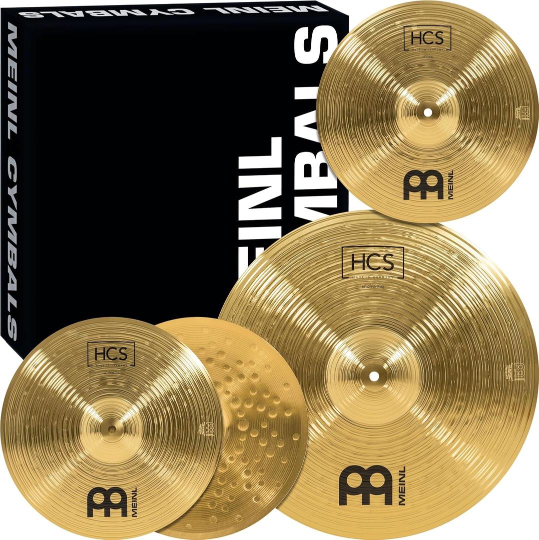 Meinl Cymbal Set Box Pack with 14 Hihats, 18 Crash/Ride, Plus a FREE 14 Crash HCS Traditional Finish Brass Made In Germany,  (HCS1418+14C)
