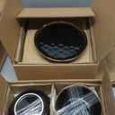 LOVECASA 12 Pieces Plates and Bowls Sets, Porcelain Black and Gold Dinnerware Sets, Round Dinner Plates Dishes Set Service for 4, Dishwasher Safe and Scratch Resistant, Black