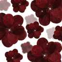 Norme 15 Pcs Christmas Magnolia Flowers Ornaments 3.15'' 5.91'' 8.27'' Large Artificial Magnolia Velvet Fold Poinsettia Stems for Christmas Tree Wreath Holiday Decor(Burgundy)