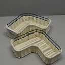 GRANNY SAYS Shower Caddy, Corner Shower Organizer, 2 Pack Rust-Proof Wicker Shelves for Bathroom, White