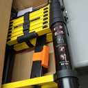SINMEIRUN Telescoping Ladder, 16.5 FT, A Frame, 330 lbs Capacity; Yellow