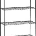 FDW | 4-Tier Wire Shelf | 35" x 13" x 53" | Black