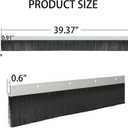 Double Brush Door Sweep 3 Pack, Retsun 3" x 39.3" Heavy Duty Aluminum Door Bottom Seal for Garage, Roll-Up & Exterior Doors, Screw-On Gap Blocker for Wide Gaps, Door