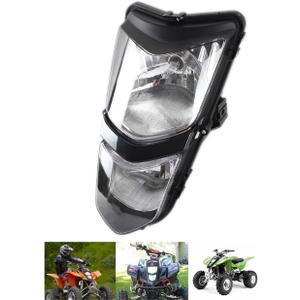 Motorcycle 12V/25W Dual Twin Headlights Headlamp Assembly Fit for Suzuki ATV 2003-2008 Quadsport LT-Z400 LT-Z400Z, for Kawasaki 2003-2006 KFX400 KSF400