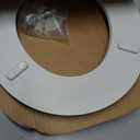 Mayfair Padded Toilet Seat with Chrome Hinges, Soft Vinyl over Wood Core Seat, Made in USA, Round, White