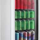 Frigidaire Retro Compact Refrigerator with Glass Door, 3.2 cu ft Countertop Fridge, Rounded Corners, Premium, for Office, Bedroom, Dorm Room, Cabin (WHITE)