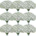 Yastouay 60Pcs Babys Breath Artificial Flowers, Fake White Babys Breath Flowers Artificial Bulk, Real Touch Faux Babies Breath Gypsophila Bouquet for Wedding Floral Arrangement Party Decor