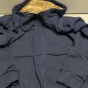 HEEKPEK Women's Long Hoodies Tunic Winter Fleece Jackets Casual Zip up Hoodies Soft Sherpa Sweatshirts Warm Long Coats, Dark Blue, Size L